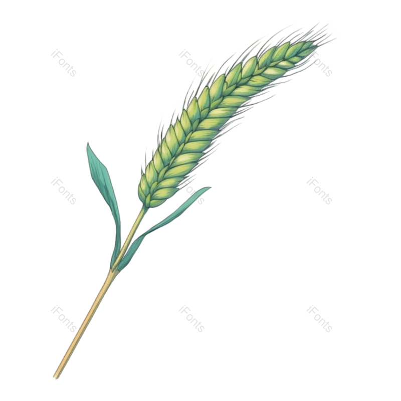 叶子图片,户外元素,插画PNG,麦穗免抠素材